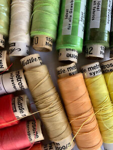 Mettler Metrosene Polyester Spun Thread Assorted Colors Lot of 26