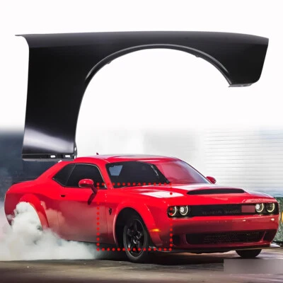 Fender for 08-17 Dodge Challenger  Front Passenger Side Primed Steel Replacement Foto 1 de 4