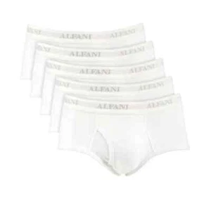 Paquete de 5 calzoncillos blancos lisos ALFATECH by ALFANI mezcla de algodón que absorben la humedad S - Imagen 1 de 1