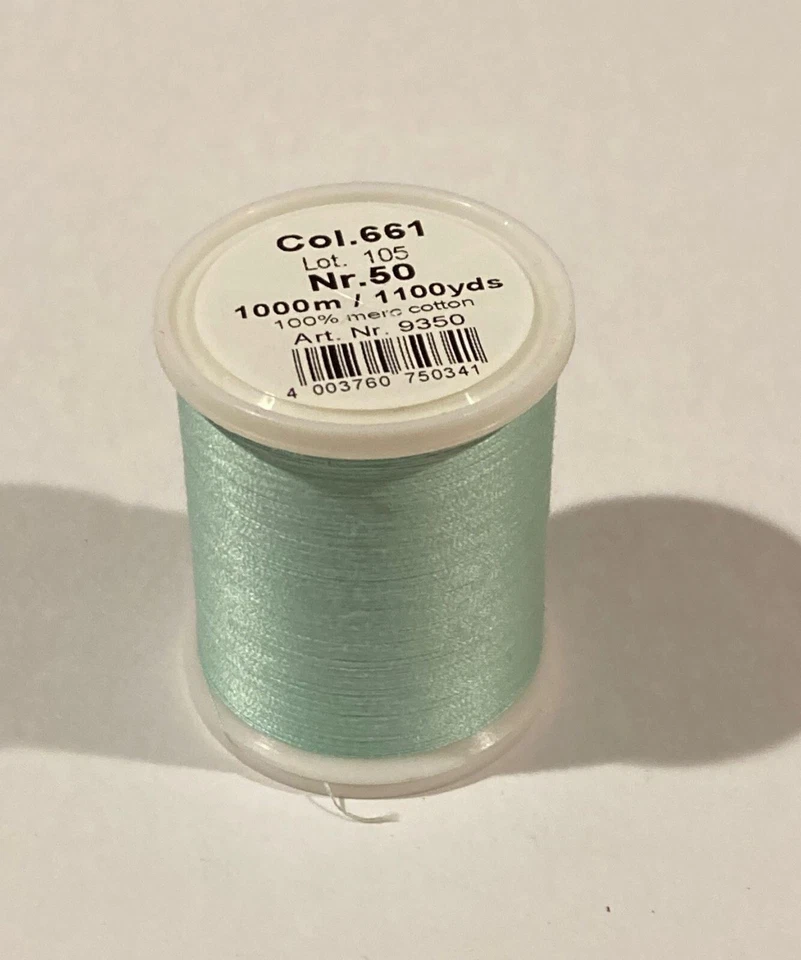 Cotona Madeira Premium Quilting Thread, 50, 1100 yds/1000 m, 661 Light Green - Image 1 of 2