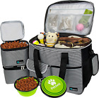 Petami Dog Travel Bag, Travel Pet Bag Organizer, Dog Food Travel Bag with Food C