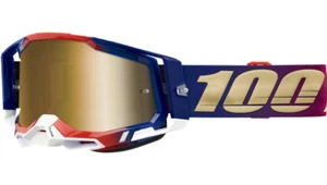 NEW 100% 50010-00009 Racecraft 2 Goggles - United/Gold Mirror - MOTORCYCLE/ATV - Picture 1 of 4