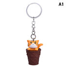 Kawaii Cartoon Ice Cream Cat Keychain Lovely Cat Keyring Adorable Bag Pendant