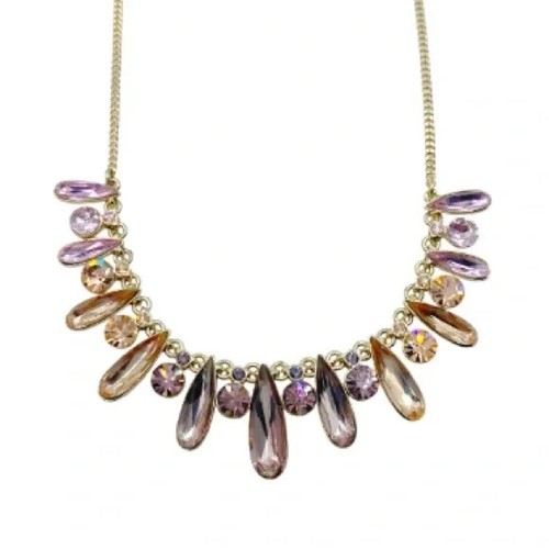 Collana Givenchy Cristallo Multicolore Catena Oro