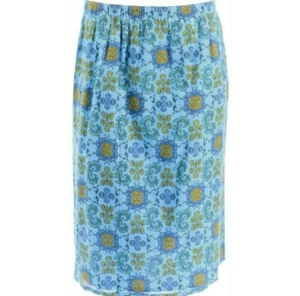 NUOVA LIZ CLAIBORNE New York $49 gonna in garza completamente foderata pull-on - blu nautico - XS - Foto 1 di 4