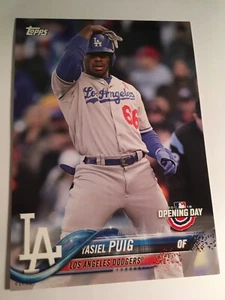 Jumbo 2018 Topps Opening Day 5x7 Yasiel Puig Dodgers 57 01/49 - Imagen 1 de 1