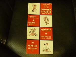 1956 1957 DENVER COLLEGE HOCKEY BASKETBALL SWIMMING SKIING MEDIA GUIDE EX - Picture 1 of 1