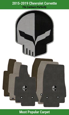Alfombrillas de primera fila Lloyd Ultimat para Chevrolet Corvette 2015-2019 con logotipo de Jake Foto 1 de 4