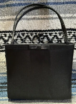 Clean Beautiful Vintage Hato Hasi Handbag Purse Clutch Bow Straps Snap 6" - Image 1 of 4