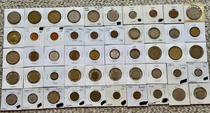 50-Piece International Coin Bundle All Identified In Flips 1930-2011 #2 - Picture 1 of 6
