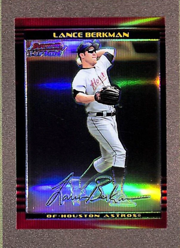 2002 Bowman Chrome #69 Lance Berkman Refractor SP #/500 - Houston Astros  - Image 1 of 3
