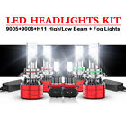 Fit Honda Accord 2006 2007 2008-2012 Led Headlights High Low Fog Lights Bulbs 6X