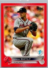 2022 Topps Series 1 1st Edition Red Foil /50 Drew Smyly #195 Atlanta Braves