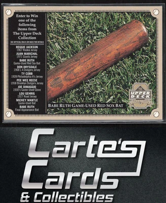 Babe Ruth 2000 Upper Deck #NNO Collection Entry Forms Pee Wee Reese Brooklyn - Image 1 of 2