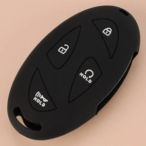 Silicone 4-Button Car Remote Key Case Cover Fit For Hyundai Elantra Tucson Ioniq - Picture 1 of 4