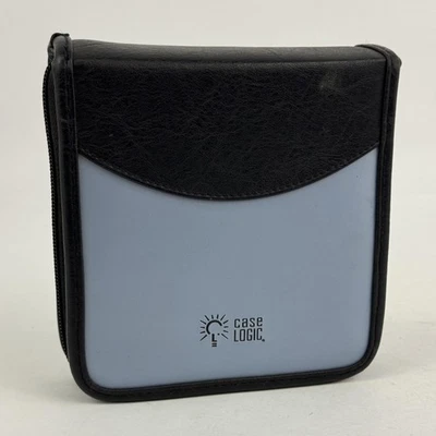 Case Logic CD/DVD/Bluray Case Wallet 24 Discs Gray Black Zippered - Image 1 of 4