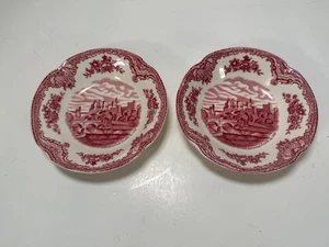 Paar 2 Johnson Bros Alnwick Castle 1792 Old Britain Schlösser Beerenschalen 5 Zoll - Bild 1 von 4