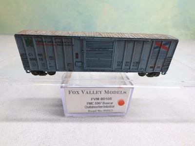 Fox Valley Models 80105 N Scale FMC 5347 Box Car CIRR #90015 Weathered READ - Image 1 of 4