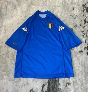 Italy Official Home football shirt 2000 - 2002 Jersey Blue Kappa Men Size S - Picture 1 of 6