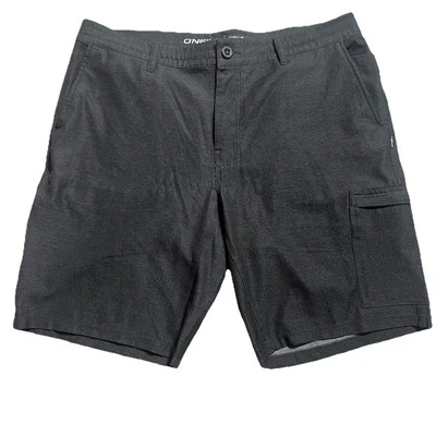 Pantalones Cortos O'Neill Para Hombre 38 Gris Rayas Frente Plano Exterior Rendimiento Informal Golf Foto 1 de 4