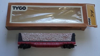 Coche plano de madera para pulpa HO Tyco con carga de troncos Southern Railroad SRR 4365 con caja Foto 1 de 4