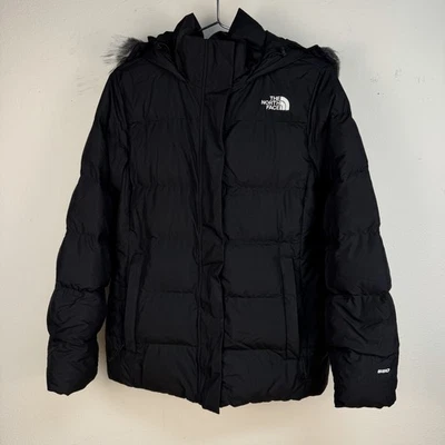 Jaqueta acolchoada The North Face Gotham Parka feminina XL 550 com capuz preta - Imagem 1 de 4