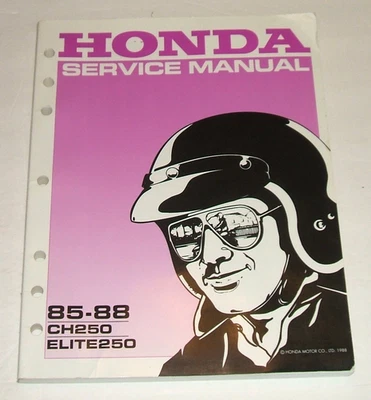 Honda Ch250 Elite 250 manual de servicio 1985-1988 CH 250 taller de reparación scooter Foto 1 de 4