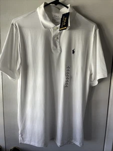 Polo Ralph Lauren Boys Xl White Performance Polo Shirt NWT - Xlarge - Picture 1 of 4