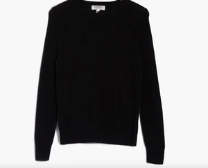 NEW, Nordstrom Signature Crewneck Cashmere Sweater in black size S #S7983 - Picture 1 of 8