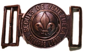 Vintage Scouts de Venezuela Belt Buckle – “Siempre Listo” Motto – Bronze Tone - Picture 1 of 2