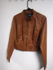 OUTER EDGE YOUTHS SIZE LARGE POLY VINYL JACKET COAT ZIP UP WARM CHIC TEENS - Picture 1 of 6
