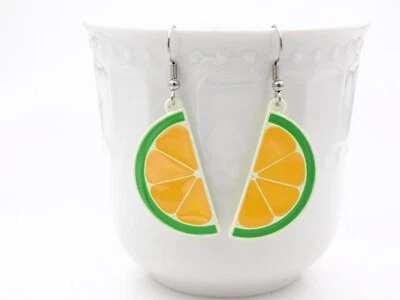 Nuevos Pendientes Rebanada de Lima - Joyería Temática de Alimentos - Regalo para Chef Line Cook Foto 1 de 4