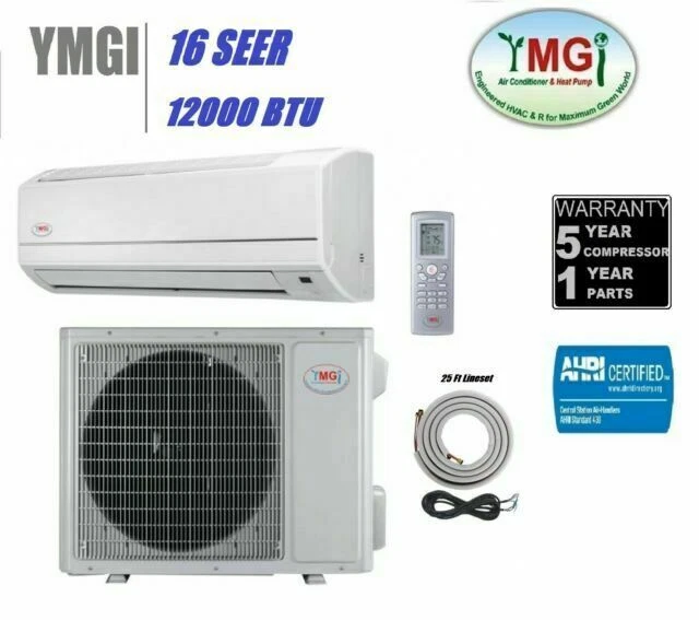 YMGI 9000 BTU Ductless Mini Split Single Zone Air Conditioner Lineset 15ft M6