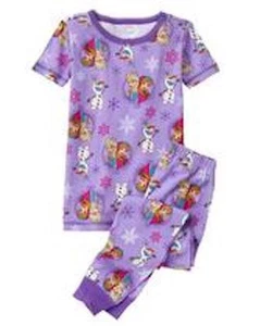 NWT Gymboree Girls Gymmies pajamas Frozen 8, 10 Anna and Elsa Purple - Picture 1 of 1