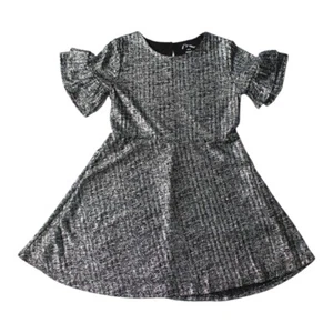 Art Class Foil Rib-Knit Dress Size 7/8 - Picture 1 of 7