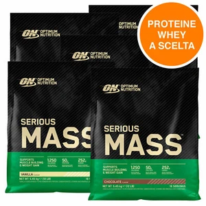 ON Optimum Nutrition Serious Mass Gainer Proteine Whey Gusto a Scelta da 5.45kg - Foto 1 di 16