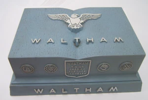 VTG WALTHAM WRIST WATCH BOX BOX CLAMSHELL 1950’S CENTENNIAL EAGLE - Picture 1 of 7