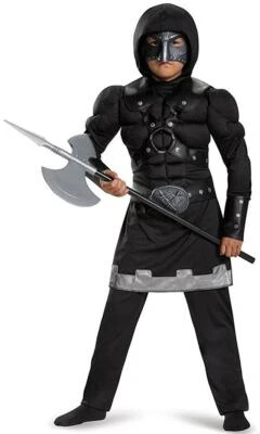 Disfraz Ejecutor Músculo Medieval Gótico Negro Elegante Halloween Niño Foto 1 de 2