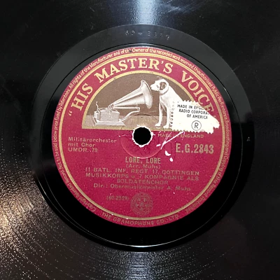 His Master's Voice 1933 UK - Lisa / Lore Lore - 10" Shellac 78RPM Record - V - Image 1 of 4