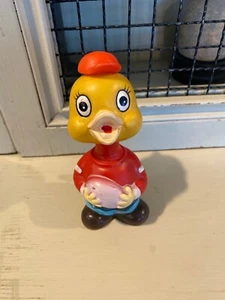 Juguete de jugador de fútbol americano vintage ALPS Japón cuerda Bobblehead Duck funciona raro - Imagen 1 de 8