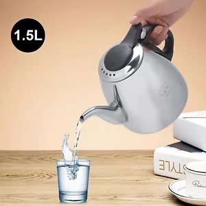 1.2l 1.5L Stainless Steel Stove Top Teapot Tea Coffee Pot Kettle Heat Resista - Picture 1 of 12