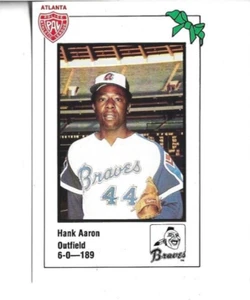 HANK AARON, 1981 COCA-COLA, HOSTESS, POLICE ATHLETIC LEAGUE CARD  #3 - Picture 1 of 1