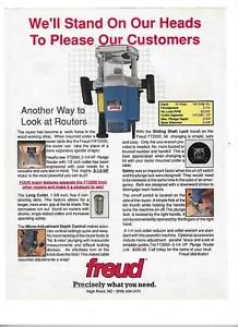 Freud Wood Routers & Cascade Tools Inc. 1989 anuncios impresos de colección - Imagen 1 de 2