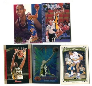 Lotto 5 carte collezionabili Reggie Miller basket HOF INDIANA PACERS (LOTTO 23) - Foto 1 di 1