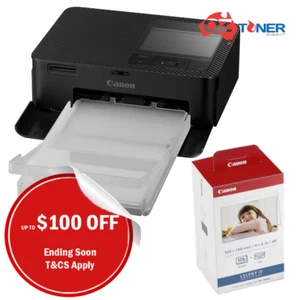 CANON Selphy CP1500BK DYE-SUB Mobile Photo Printer+108x Pack Photo Paper Bundle - Picture 1 of 4