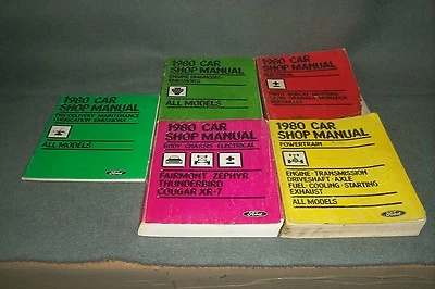 Manual de reparación/tienda 1980 Ford Mustang Pinto Fairmont Granada/Mercury Capri Cougar Foto 1 de 4