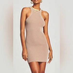 Neu mit Etikett Ser.o.ya geripptes figurbetontes Jill-Kleid in Braun - Größe M - Bild 1 von 6