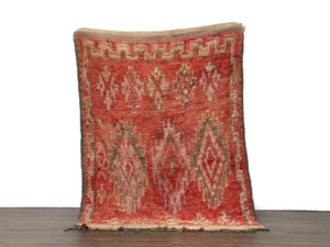 Red Living Room Rug,Fluffy Shaggy Area Rug,Plain Wool Rug FarmHouse Rug 4x7ft - Picture 1 of 10