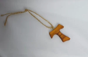 Tau Kreuz Olivenholz Holz Taukreuz - Bild 1 von 4