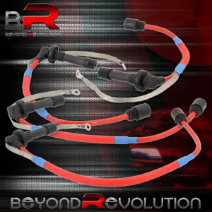 For 1990-1994 Eclipse 1G DSM GST GSX 2.0T 4G63 Spark Plug Ignition Wire Kit 4PCS - Picture 1 of 3